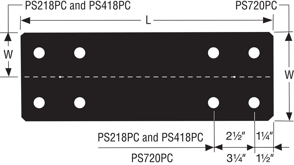 Simpson PS720PC Strap, Black Powder Coated