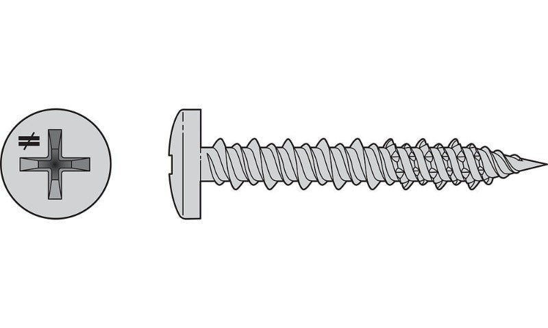 Simpson Strong-Tie #6 x 1/2" Pan Head, 316 Stainless Steel Marine Screw