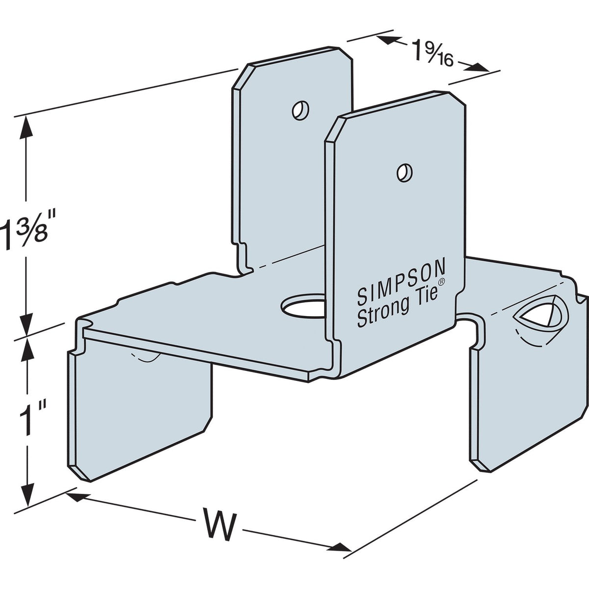 Simpson Strong-Tie RC1.81 Ripper Clip 1-13/16 Galvanized