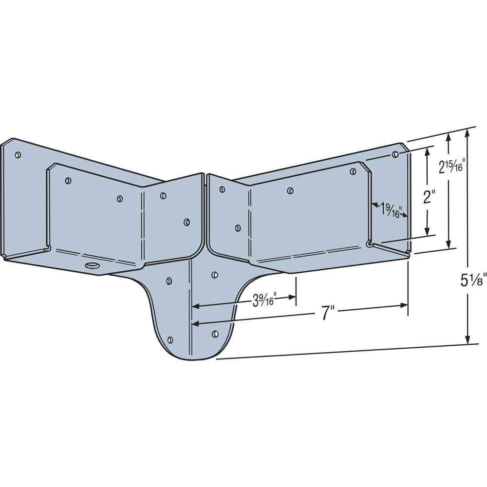 Simpson 2x Joist, 4x4 Post Rigid Tie Connector RTC42