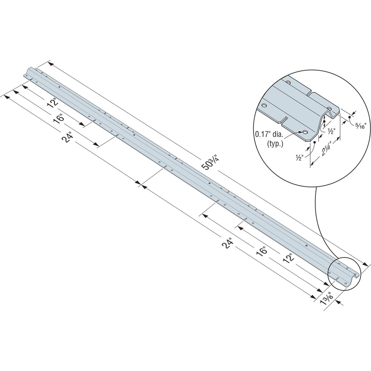 Simpson SBR/43-R680 Structural Spacer Bracer 18-Ga G90 Galv Cold-Formed Steel Stud Walls 680-Pk