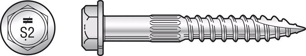 Simpson Strong-Drive SDS25200SS 1/4" x 2" 316 Stainless Steel, SDS Heavy-Duty Connector Screw, Exterior Wood Screw
