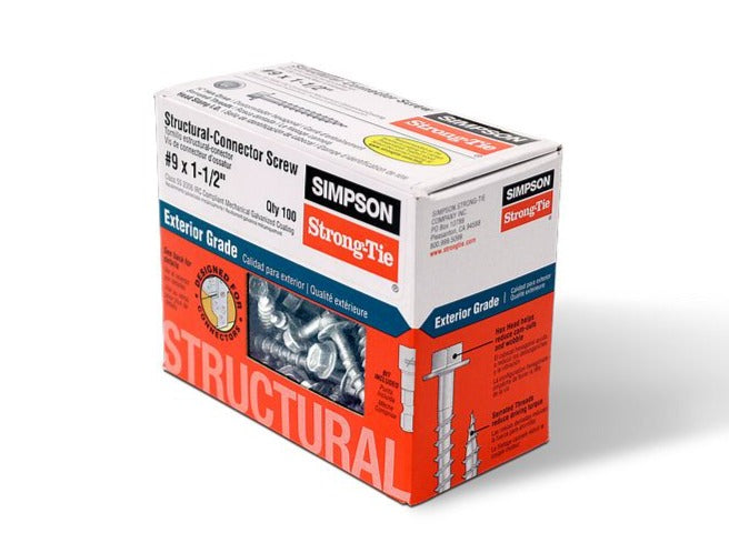 Strong-Drive #9 x 1-1/2" SD Connector Screw, Structural, Exterior Wood Screws