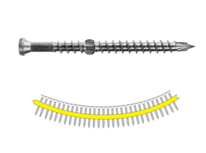 Simpson SSDHPD212SB Collated 2-1/2" Tan, DHPD Hardwood Deck Screw