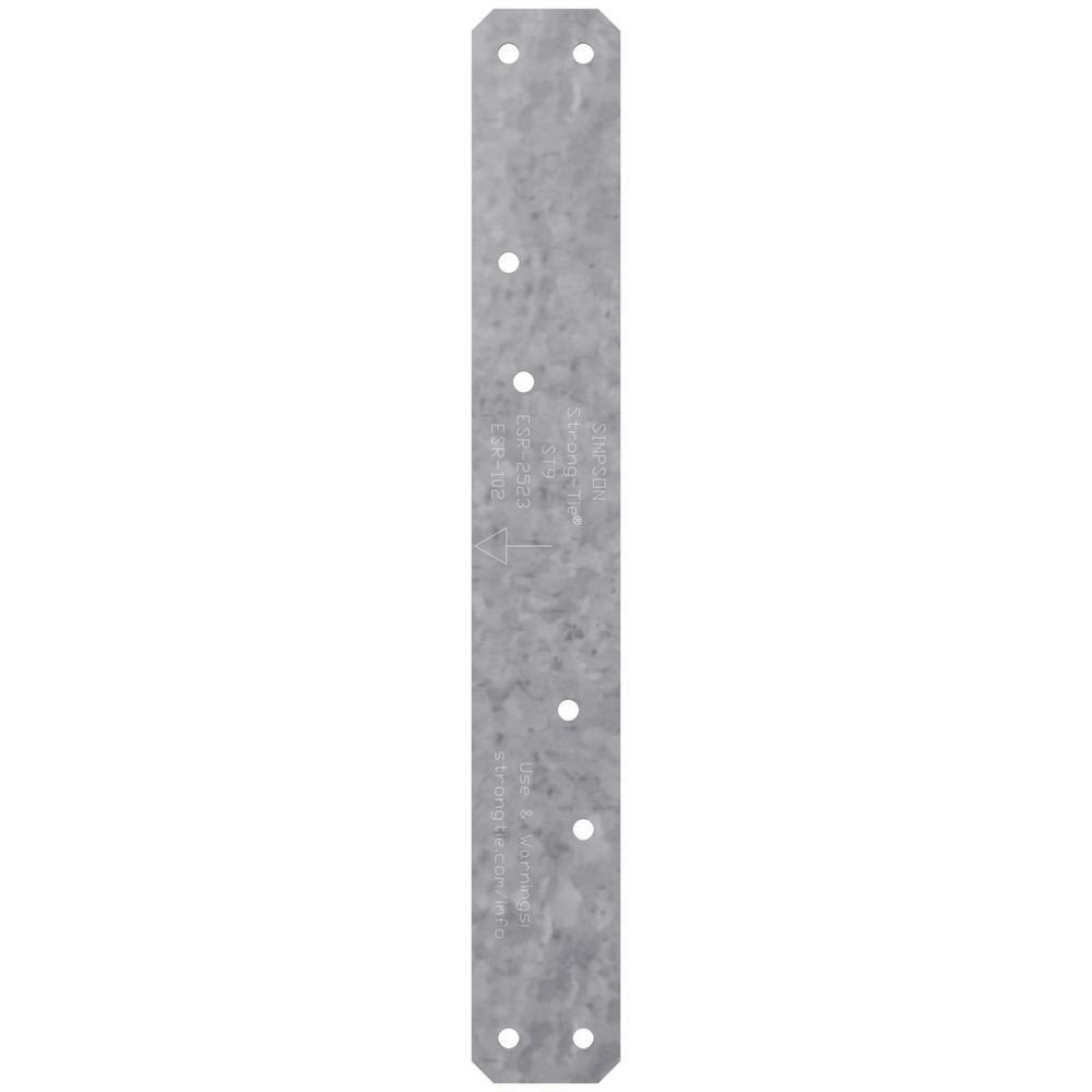 Simpson ST9 9 in. 16-Ga. Galvanized Strap Tie