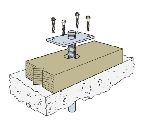 Simpson Strong-Tie BP5/8SKT Bolt Dia, Bearing Plate kit w/SDS 1-1/2 screws (Special order)