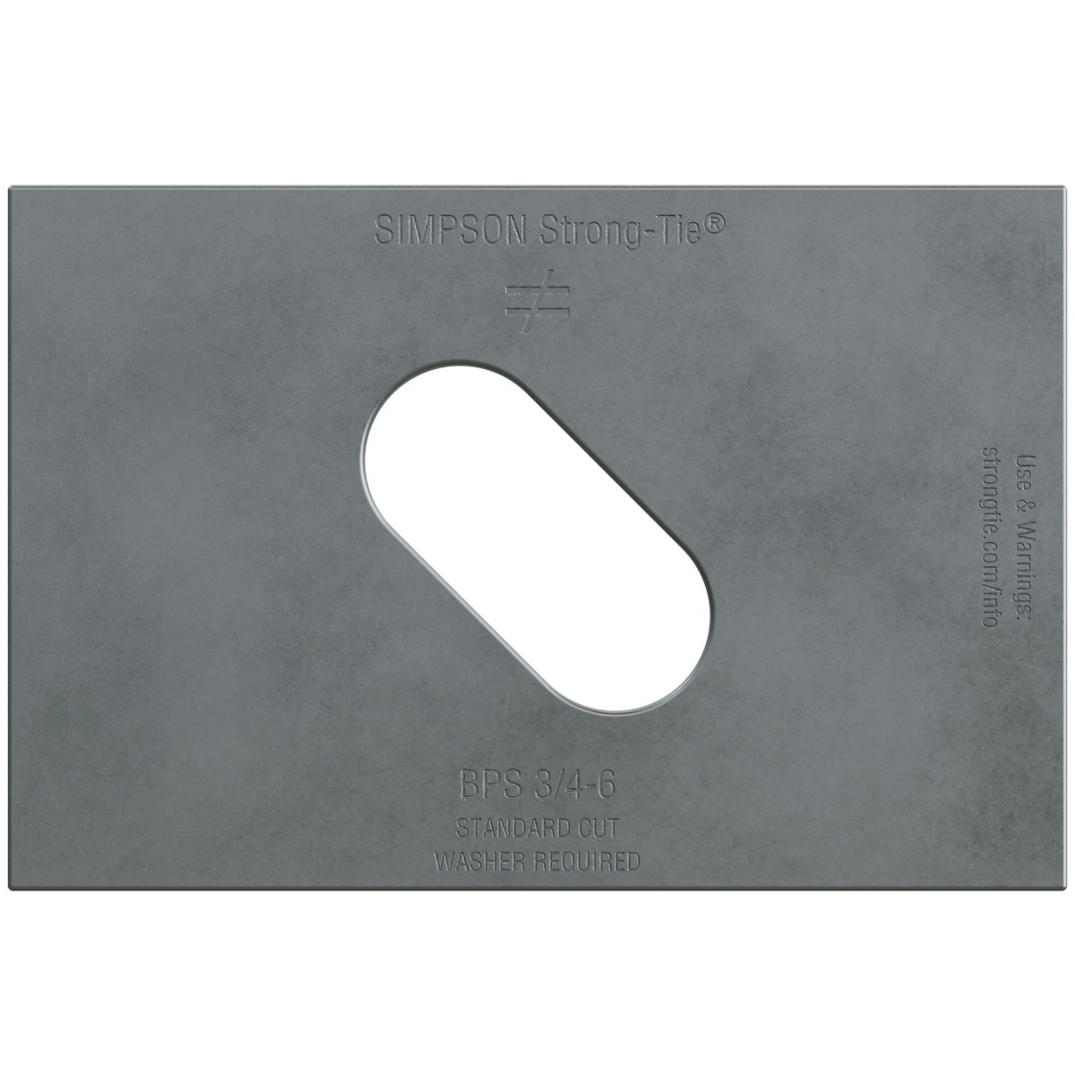 BPS 3/4-6HDG Flat Bearing Plate Slotted, 3/4" Hole, 3" x 4-1/2" Hot Dip Galvanized
