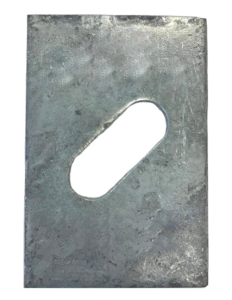 BPS 3/4-6HDG Flat Bearing Plate Slotted, 3/4" Hole, 3" x 4-1/2" Hot Dip Galvanized