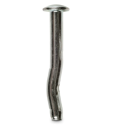  1/4 x 1 in. Mushroom Head Crimp Drive Anchor, Zinc Plated / Carbon Steel