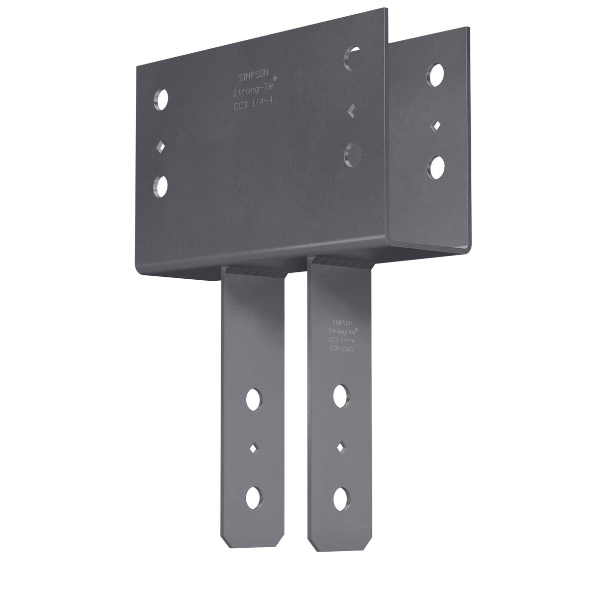 Simpson Strong-Tie CC3 1/4-4 Column Cap - Gray Paint