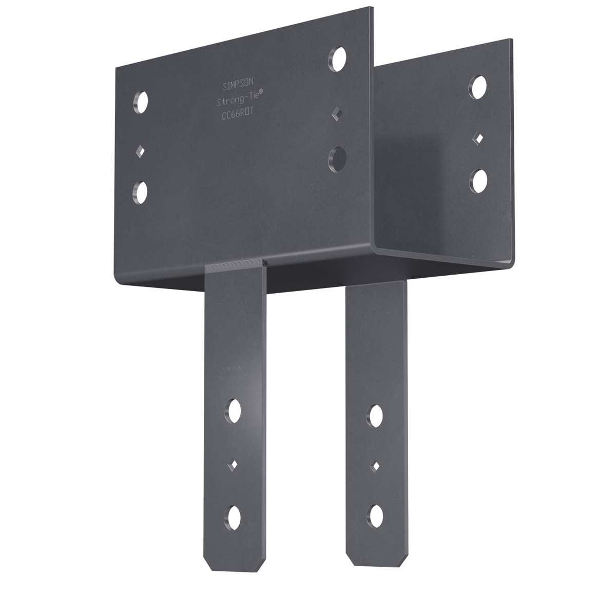 Simpson Strong-Tie CC66ROT Column Cap Gray Paint w/ Rotated Beam Straps