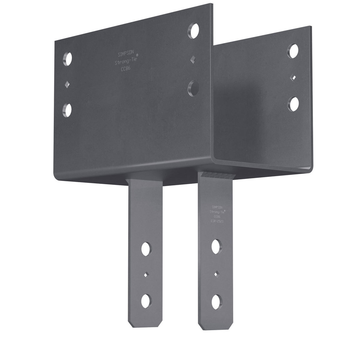 Simpson Strong-Tie CC86 Column Cap - Gray Paint