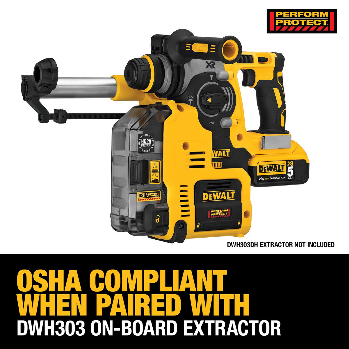 DeWALT 20 V MAX Brushless SDS 3 Mode 1-in Rotary Hammer DCH273P2