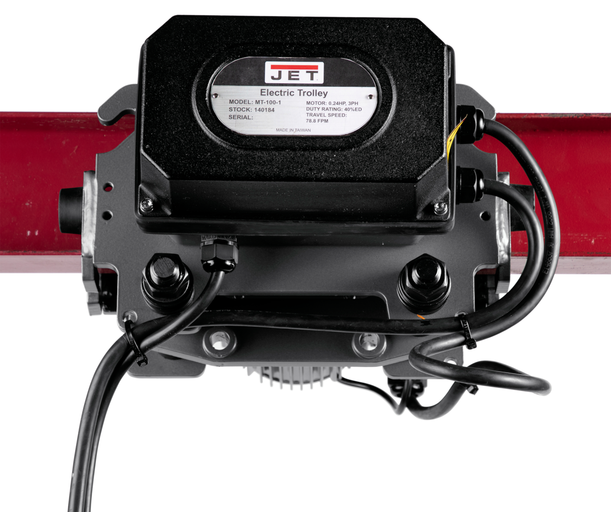 JET MT100, 1 Ton Two Speed Electric Trolley 3-Phase 230V