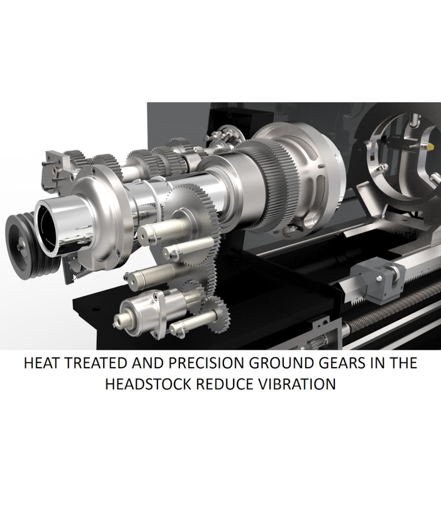 JET Elite EGH-1740 With ACU-RITE 303 DRO With Taper Attachment and Collet Closer - 892510