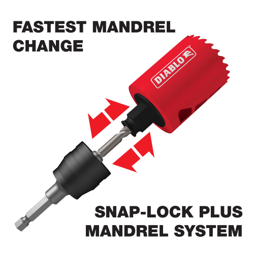 Diablo 4-1/8" Carbide Teeth Hole Saw for Wood & Metal DHS4125CT