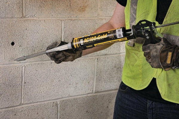 DeWALT AC100 + Gold Quik-Shot Acrylic Epoxy Adhesive 10 oz.