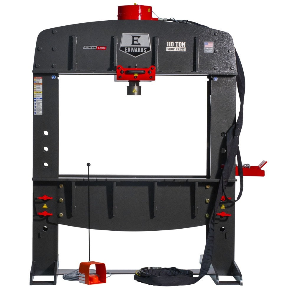 Edwards 110 Ton Shop Press and Portable Power Unit 460V, 3Ph HAT9030
