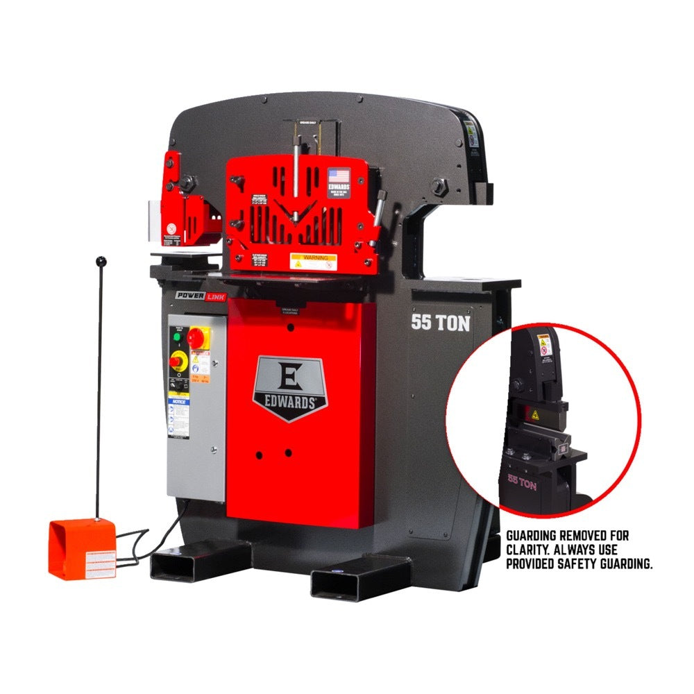 Edwards 55 Ton Ironworker 3 Phase, 230 Volt, PowerLink, 10" Brake 55233522