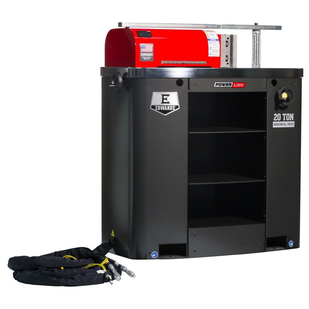 Edwards 20 Ton Horizontal Press and Portable Power Unit 460V, 3Ph HAT6030