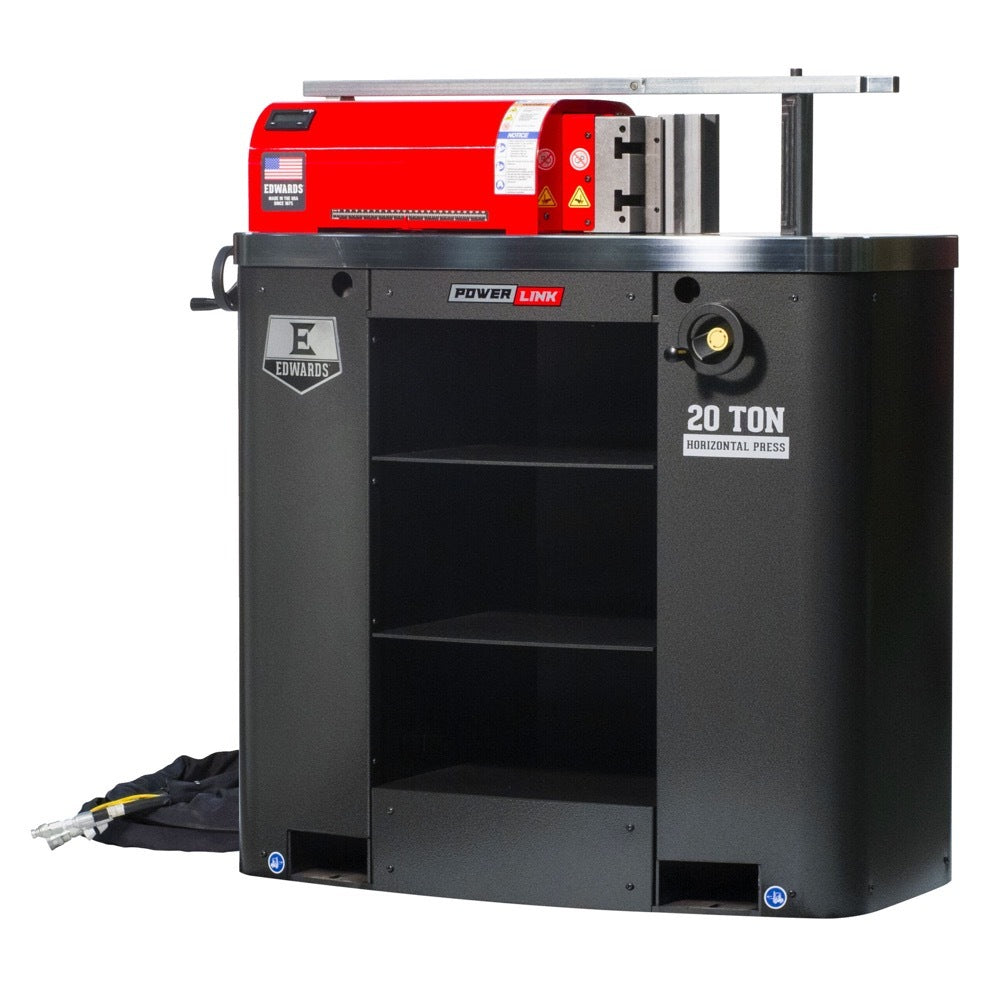 Edwards 20 Ton Horizontal Press and Portable Power Unit 230V, 1Ph HAT6010