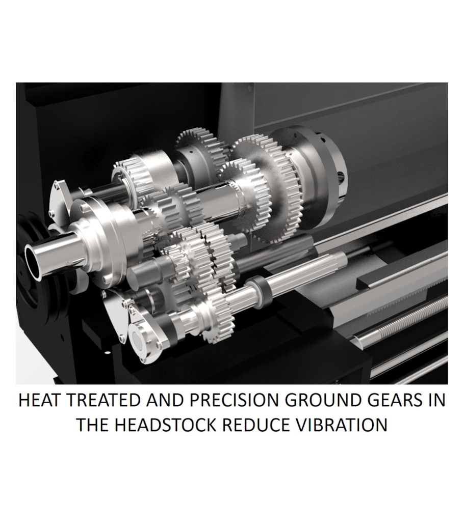 JET E-1236VS Elite EVS lathe with Newall DP700 DRO