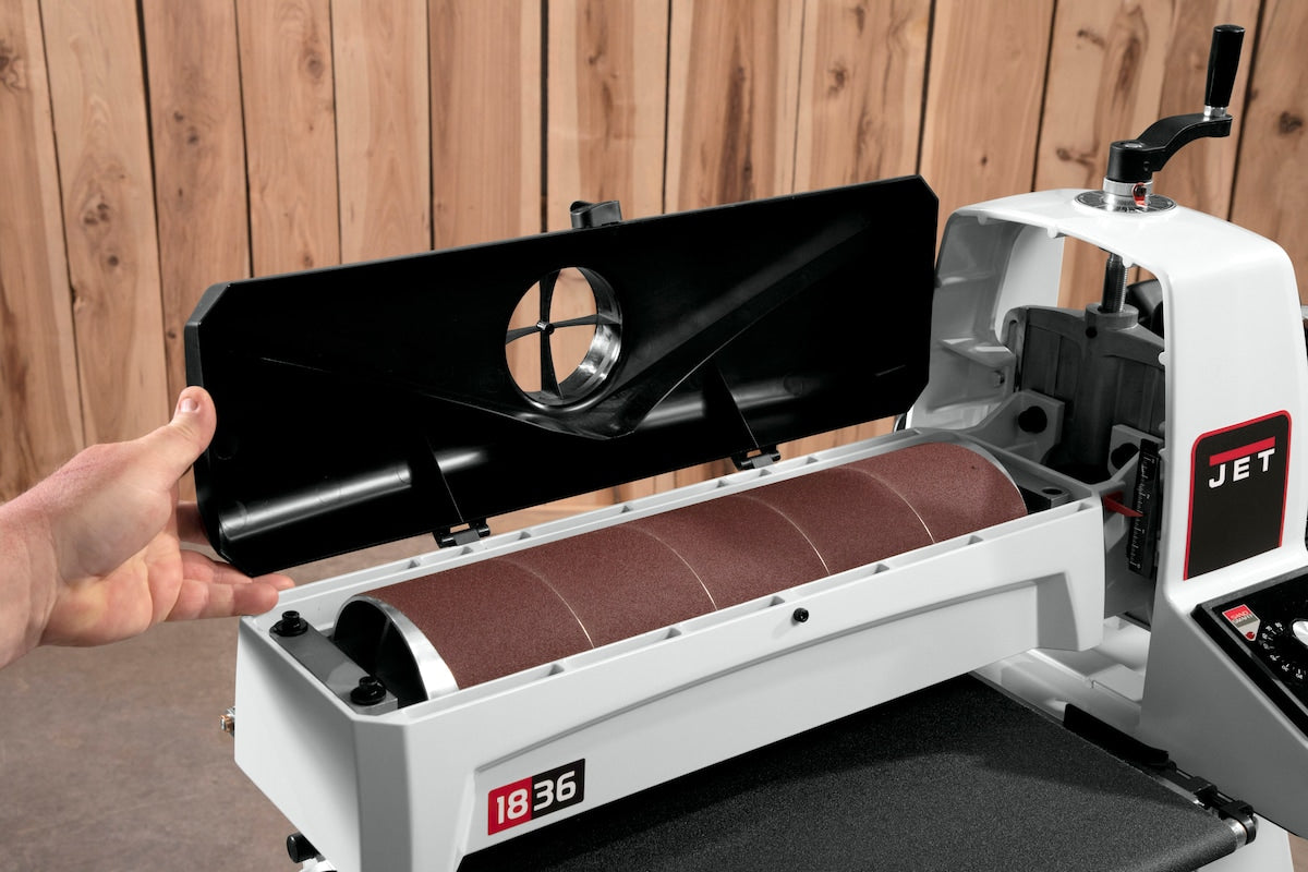 JET JWDS-1632, 16" Drum Sander with Stand, 1-1/2 HP, 1Ph 115V
