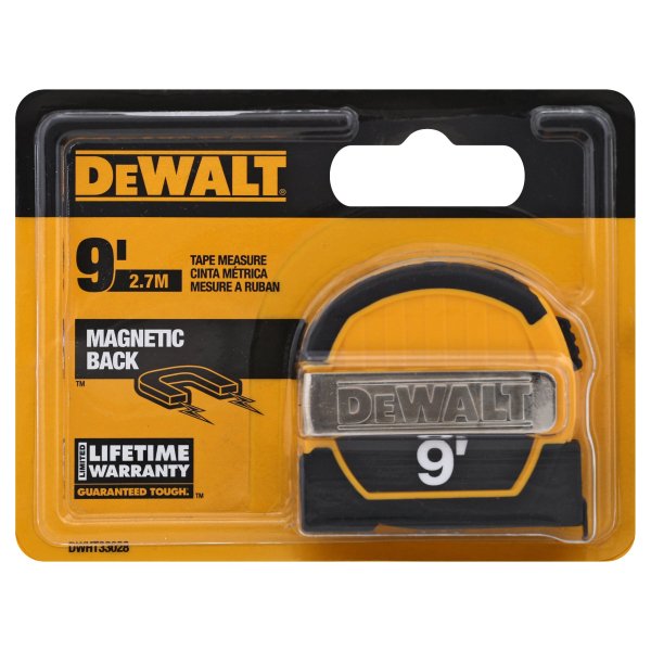 DeWALT 9 Ft Magnetic Pocket Tape Measure DWHT33028
