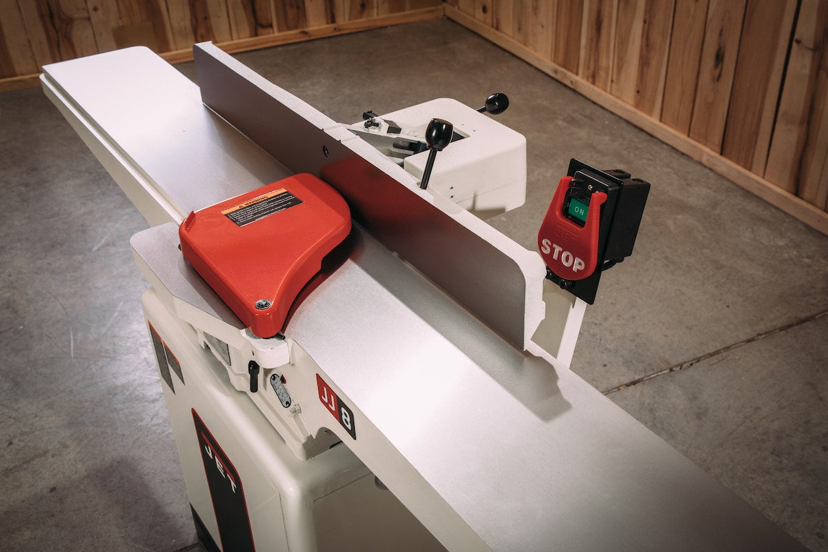 JET JWJ-8HH, 8" Jointer, Helical Cutterhead, 2 HP, 1Ph 230V
