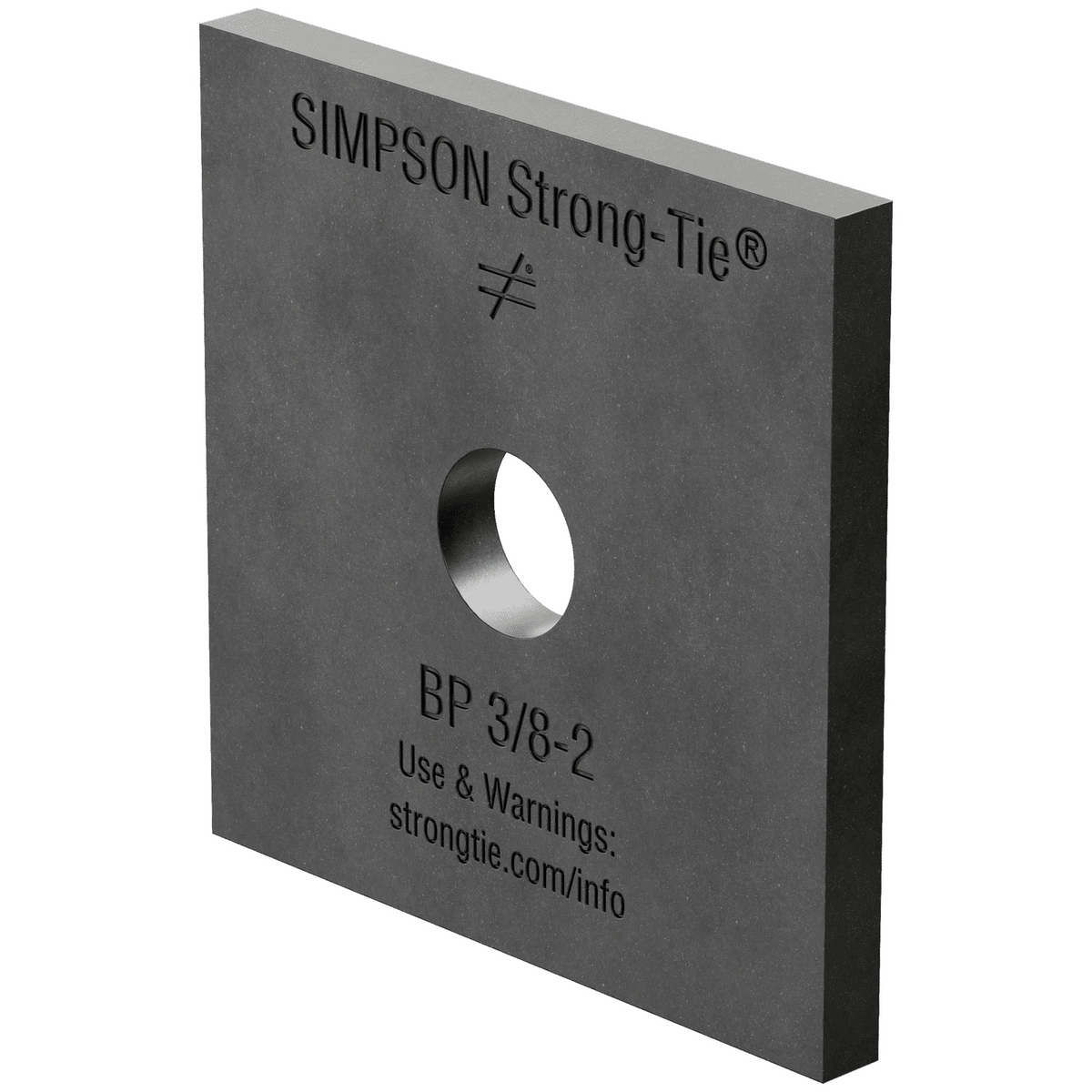 Simpson Strong-Tie BP 3/8-2 Bolt Dia. 2" x 2" Bearing Plate