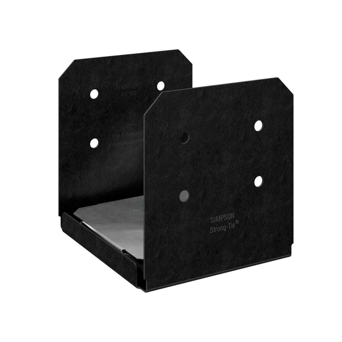 Simpson Strong-Tie APVB1010R Avant Rough Cut 10x10 Ornamental Post Base - Black Powder Coat