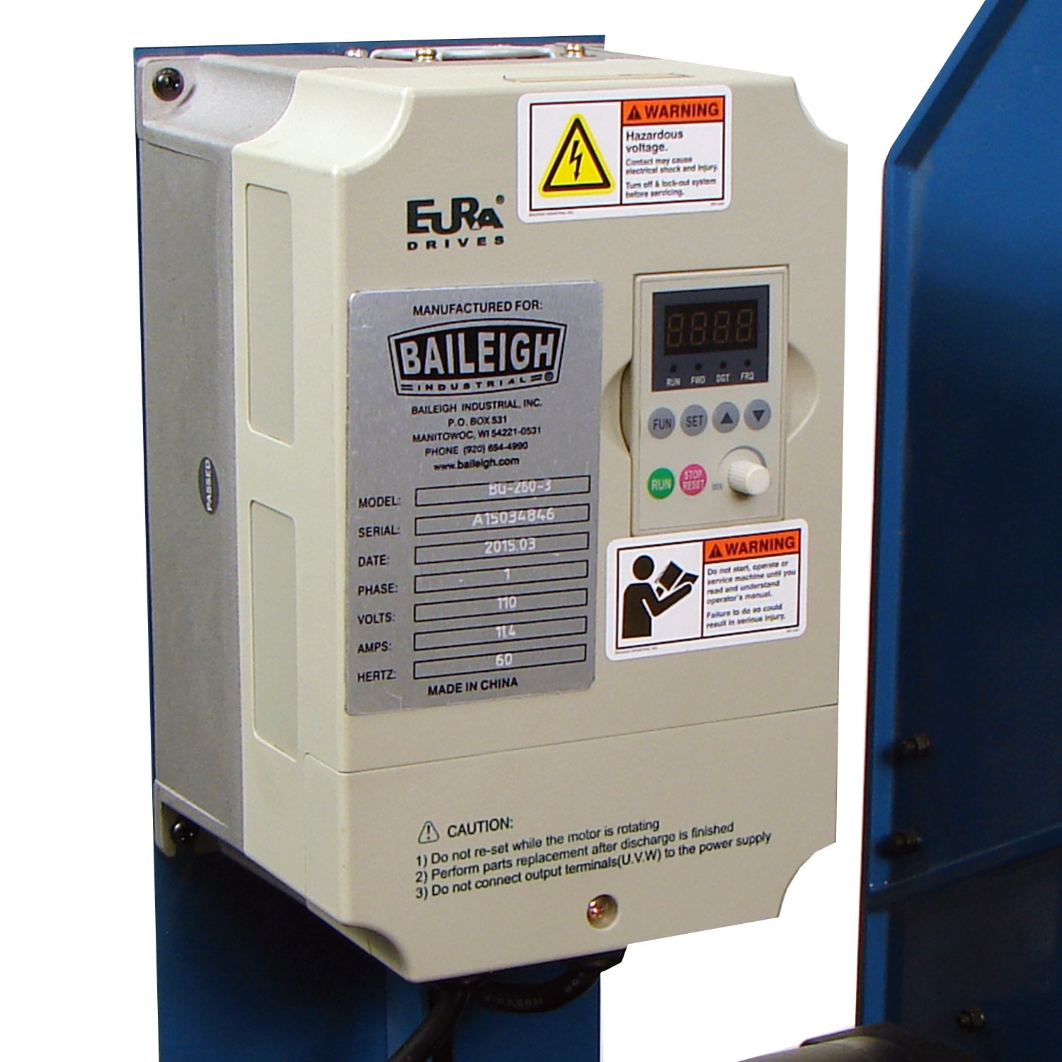 Baileigh Belt Grinder BG-260-3-110