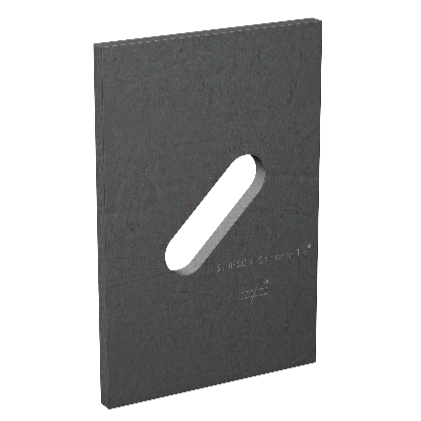 BPS 1/2-6 Flat Bearing Plate Slotted, 1/2" Hole, 3" x 4-1/2"