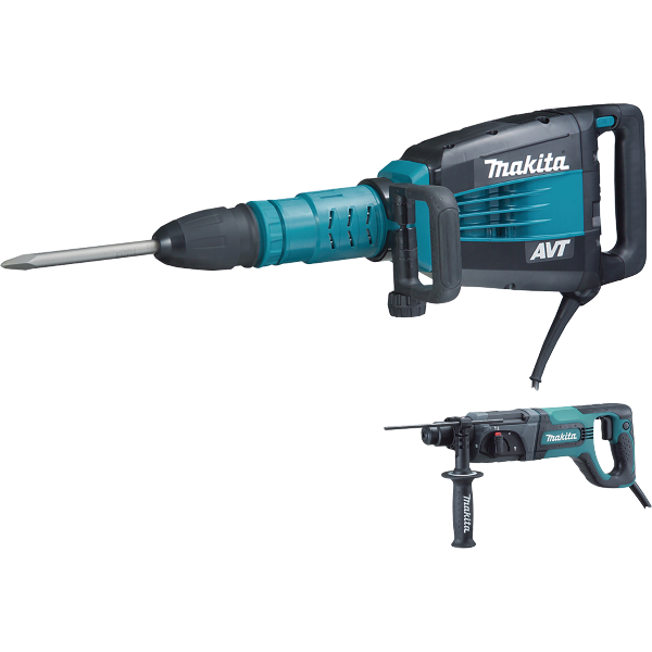 Makita 27 lb. AVT Demolition Hammer SDS-MAX w/ 1" Rotary Hammer