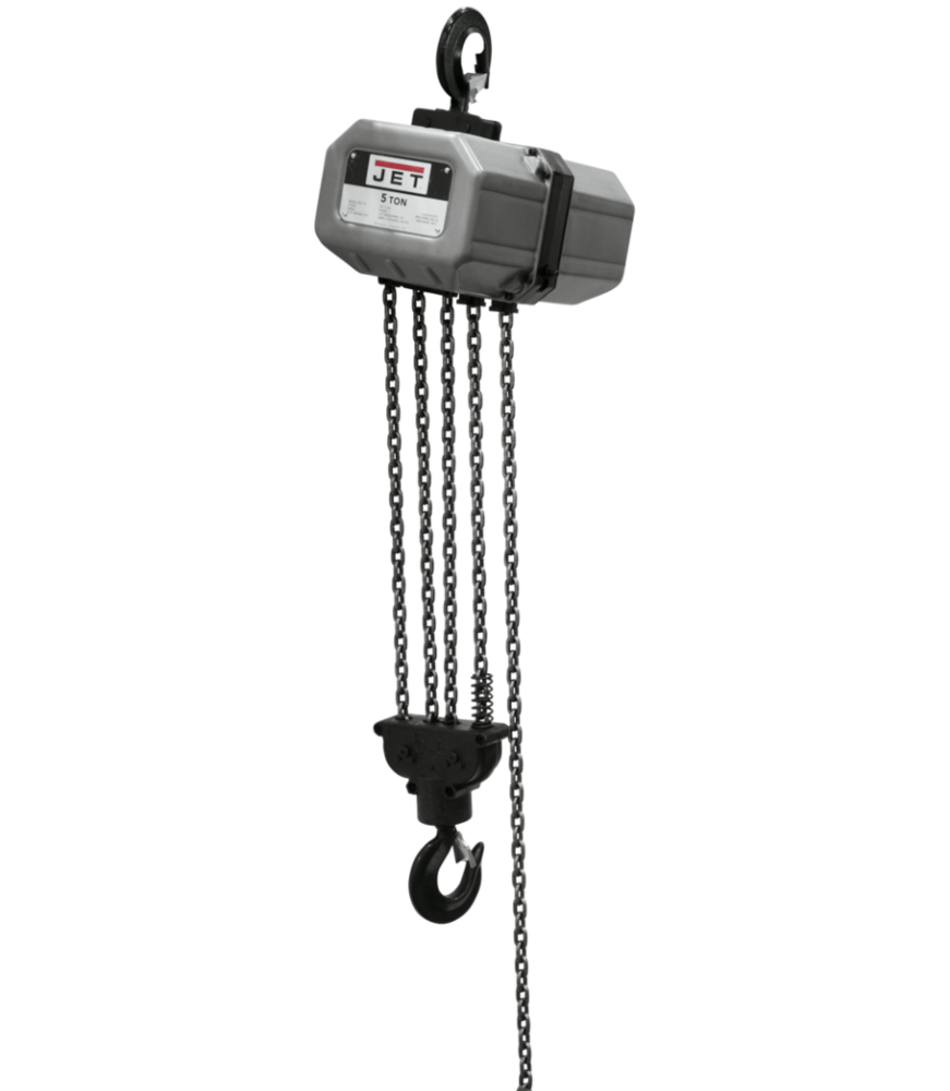 JET 5SS-3C-20, 5-Ton Electric Chain Hoist 3-Phase 20' lift