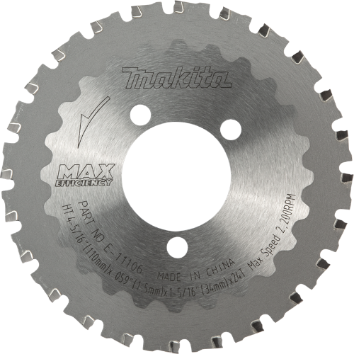 Makita 4 5/16" 24T CERMET Tipped Cutter Blade, Rebar & Steel Rods Max Efficiency