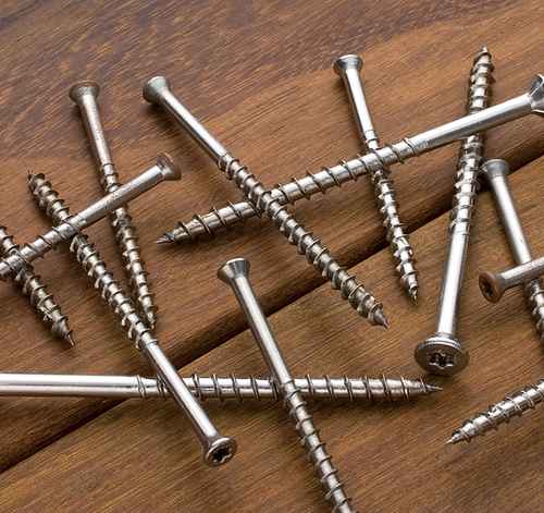 Simpson S07225WP #7 2-1/4" Deck-Drive DWP Wood SS Screw, 305 Stainless Steel, Trim head, T15