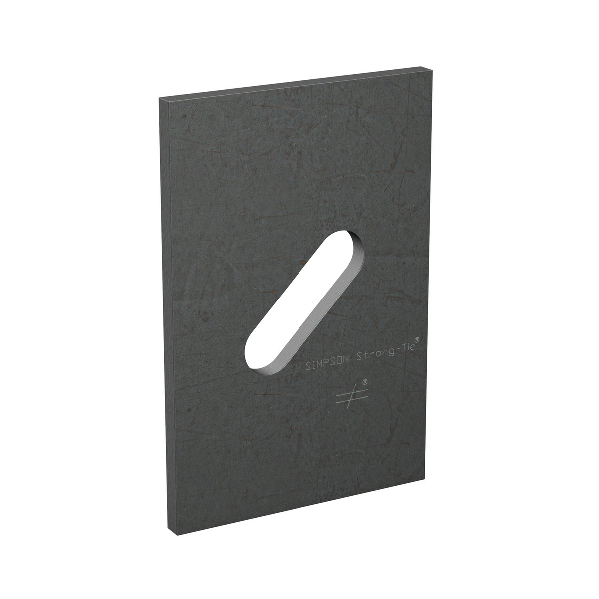 BPS 1/2-6HDG Flat Bearing Plate Slotted, 1/2" Hole, 3" x 4-1/2" Hot Dip Galvanized