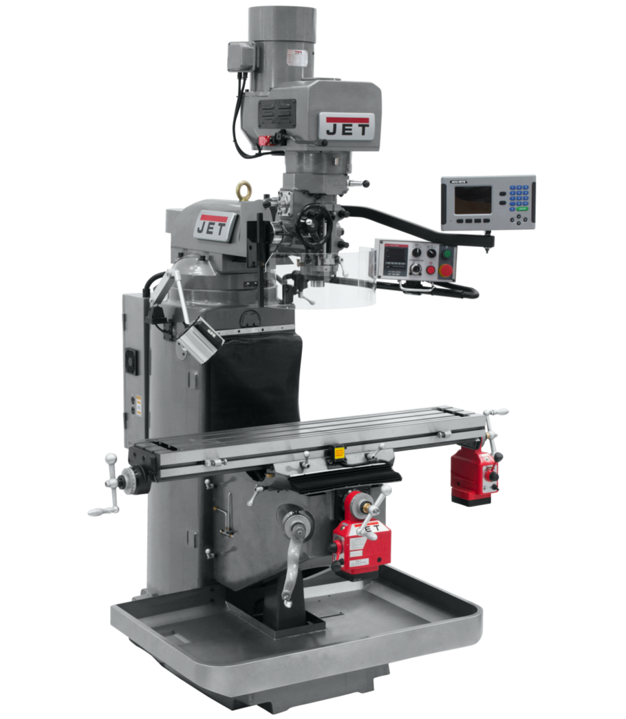 JET JTM-949EVS Mill w/3-Axis Acu-Rite 203 DRO (Knee) w/X & Y-Axis Powerfeeds