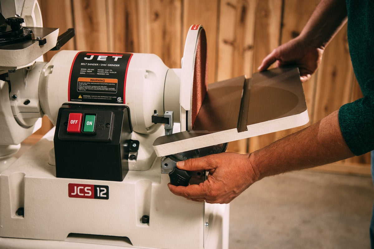 JET JSG-6CS, 6" x 48" Belt / 12" Disc Sander with Closed Stand