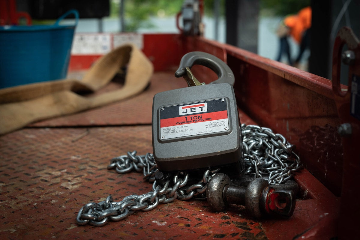JET 5-Ton Aluminum Hand Chain Hoist with 30ft of Lift AL100-500-30