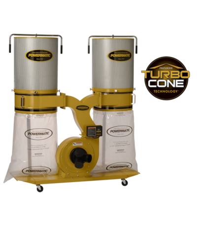 Powermatic PM1900TX-CK3 Dust Collector, 3HP 3Ph 230/460V, 2-Micron Canister Kit