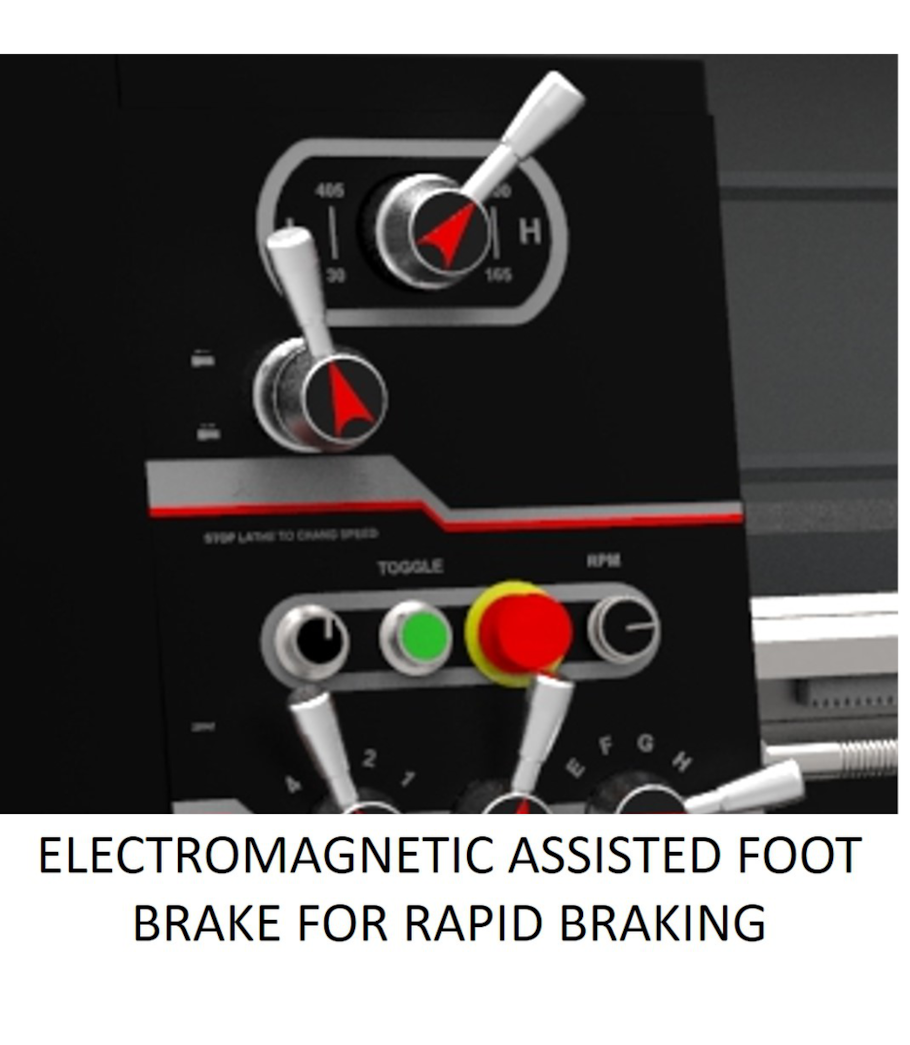 JET E-1236VS Elite EVS lathe with Newall DP700 DRO