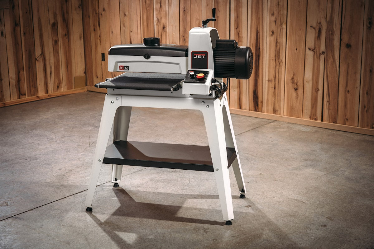 JET JWDS-1632, 16" Drum Sander with Stand, 1-1/2 HP, 1Ph 115V