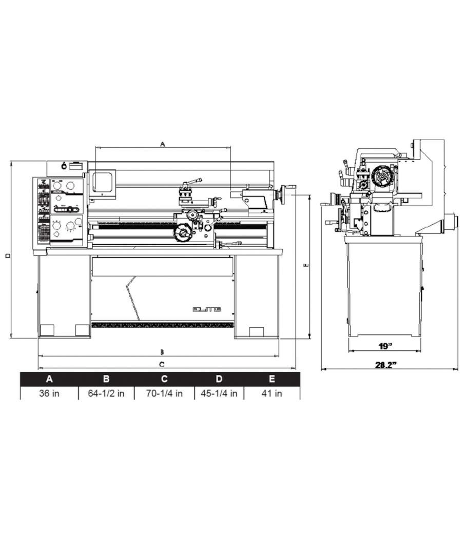 JET Elite E-1440VS With Newall DP700 DRO - 892469