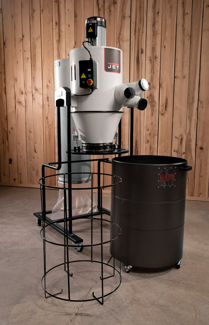 JET JCDC-3 Cyclone Dust Collector, 2-Micron Filter, 1240 CFM, 3 HP, 1Ph 230V