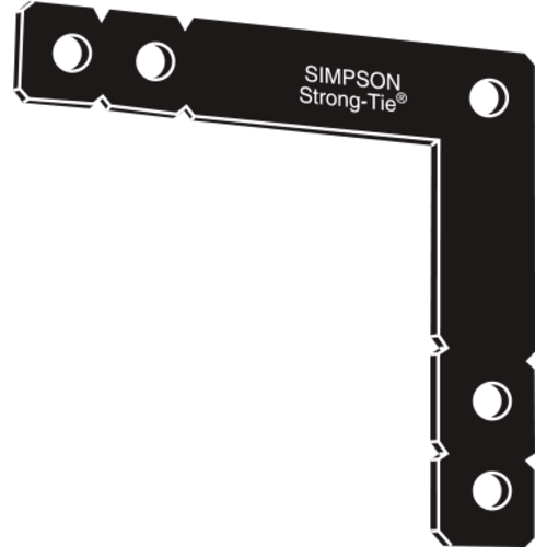 Simpson Strong-Tie OHL Ornamental Beam to Column Heavy L Strap Black Powder Coated