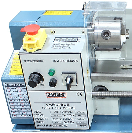 Baileigh Variable Speed Bench Top Lathe PL-714VS-V2