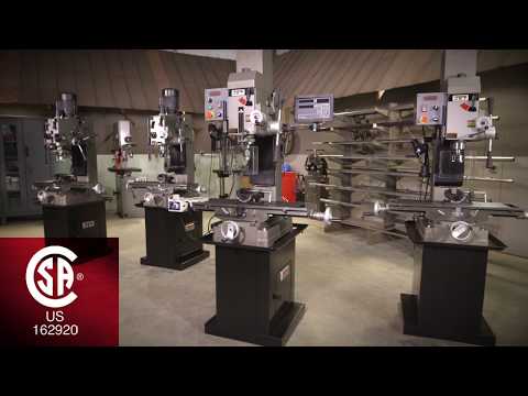 JET JMD-45GH Geared Head Square Column Mill/Drill w/Newall DP700 2-Axis DRO