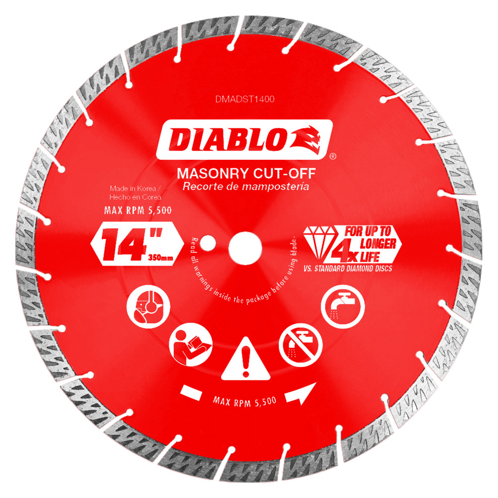 Diablo 14" Diamond Segmented Turbo Masonry Cut-Off Blade DMADST1400
